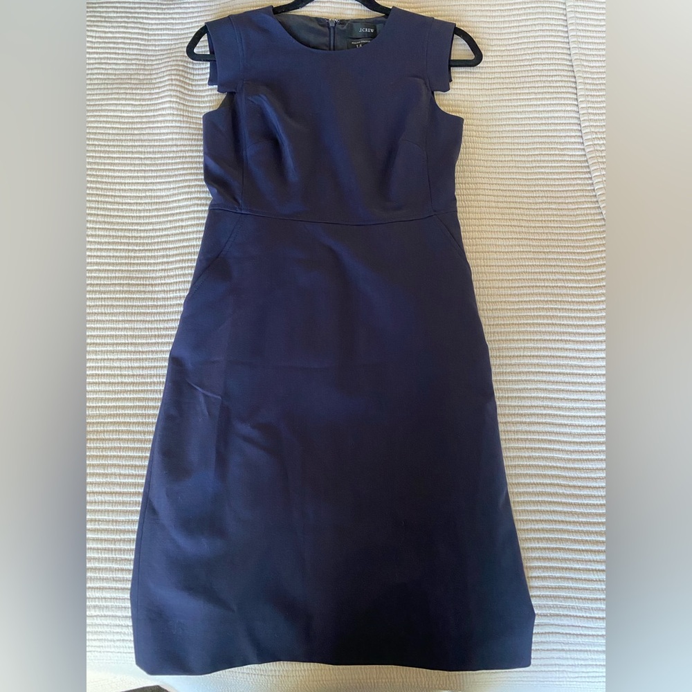 J. Crew Resume dress, navy 2P NWT